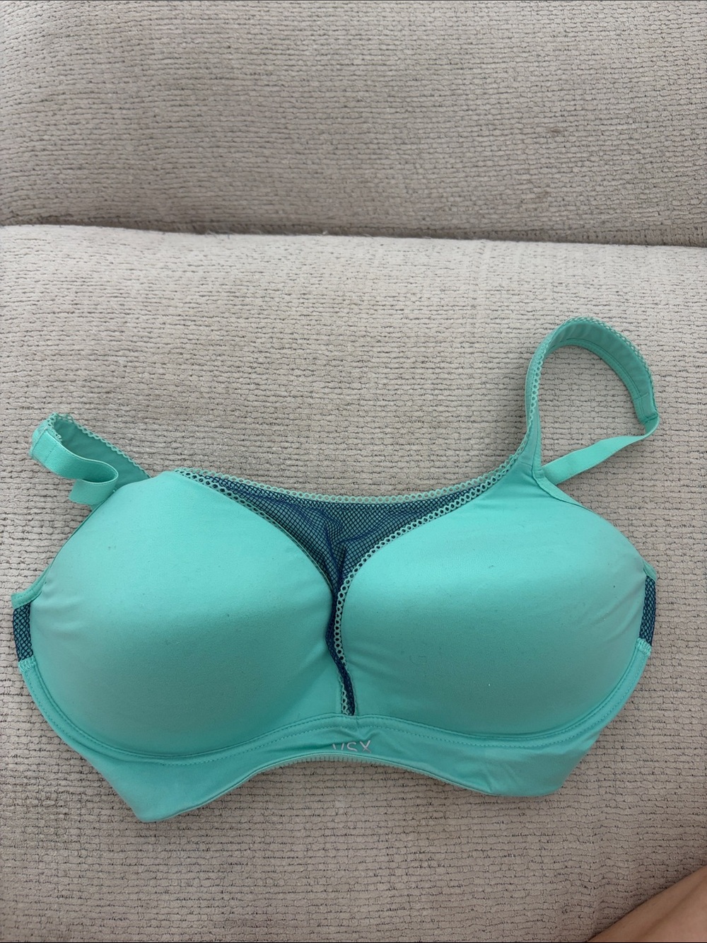 Victoria's Secret Teal Wireless Sports Bra with Mesh Accent